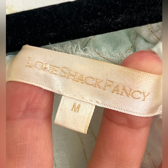 LoveShackFancy Banou Rainbow Long Sleeve Mini Dress With Metallic Detailing sz M - Picture 10 of 16